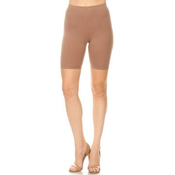 Women's Casual Slim Fit High Waist Comfy Stretch Elastic Waistband Biker Shorts