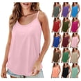 thumbnail image 1 of Women’s Casual Spaghetti Strap Tank Top Sleeveless Loose Fit Camisole for Summer Daily Wear, 1 of 6