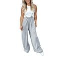thumbnail image 1 of Women's Casual Sports Home Solid Color Loose Suspenders Pants, 1 of 4