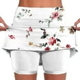 thumbnail image 1 of Women's Casual Sports Skorts Skinny Floral Printed Skirts with Short Joggers Workout Gym Plus Size Outfits, 1 of 5