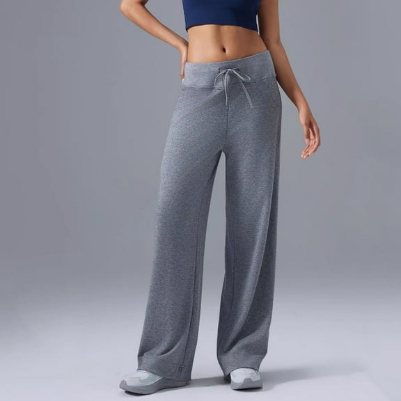 Women's Casual Sports Versatile Leg Sweatpants, Drawstring - Waist Comfortable with Stretch and Pockets M