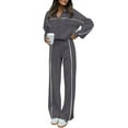 thumbnail image 1 of Women's Casual Sportswear Two Piece Set Comfortable Autumn Winter Trousers Suit Stylish Wear Outfit, 1 of 6