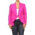 thumbnail image 1 of Women's Casual Stretch Comfort Open Front Draped Blazer Jacket, 1 of 4