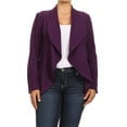 thumbnail image 1 of Women's Casual Stretch Comfort Open Front Draped Blazer Jacket, 1 of 4