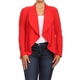 thumbnail image 1 of Women's Casual Stretch Comfort Open Front Draped Blazer Jacket, 1 of 4