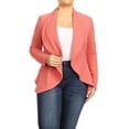 thumbnail image 1 of Women's Casual Stretch Comfort Open Front Draped Blazer Jacket, 1 of 4