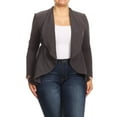 thumbnail image 1 of Women's Casual Stretch Comfort Open Front Draped Blazer Jacket, 1 of 4