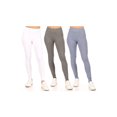 thumbnail image 1 of Women's Casual Stretch Pull On High Waist Solid Basic Leggings Pants S-3XL (Pack of 3), 1 of 5