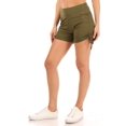 thumbnail image 1 of Women's Casual Stretch Side Ruche Detail Solid Shorts Pants, 1 of 4