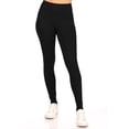 thumbnail image 1 of Women's Casual Stretch Workout Elastic Waist Band Solid Leggings Pants, 1 of 3