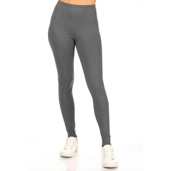 Women's Casual Stretch Workout Elastic Waist Band Solid Leggings Pants