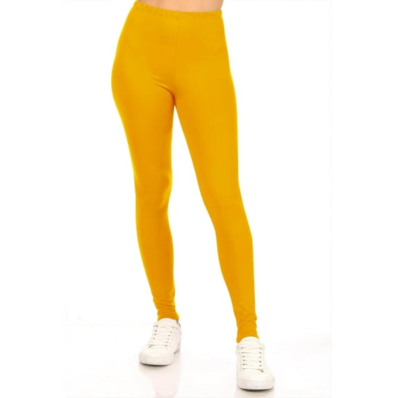 Women's Casual Stretch Workout Elastic Waist Band Solid Leggings Pants