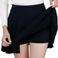 thumbnail image 1 of Women's Casual Stretchy Flared Pleated Mini Skater Skirt with Shorts, 1 of 5