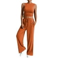 thumbnail image 1 of Women's Casual Striped Wide Leg Pants Spring Summer Trousers Elasticated Waist Loose Sleeveless Vest Set, 1 of 2