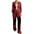 thumbnail image 1 of Women's Casual Suit Set Stylish Trousers Suit Comfortable And Pants Outfit For Daily Wear Spring Autumn Pure Color, 1 of 2