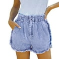 thumbnail image 1 of Women's Casual Summer Denim Shorts Mid Waisted Stretchy Ripped Jean Shorts With Pockets Women's Shorts Set Summer Women's Shorts Dressy Twill Shorts Women Womens Short Sleeve Tops Women's Shorts with, 1 of 8