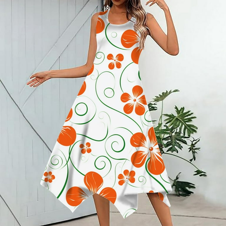 ladies dresses handkerchief summer dresses Ladies Dresses Handkerchief Beach Dress Navy Printed Handkerchief