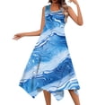 thumbnail image 1 of Women's Casual Summer Dress Sleeveless Handkerchief Hem Long Tank Dress Beach Dress With Pockets, 1 of 2