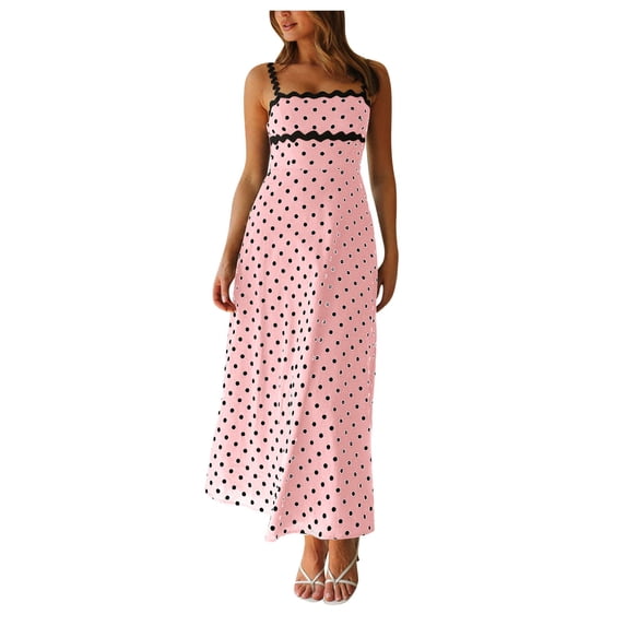 Women's Casual Summer Floral Long Maxi Dresses Floor Length Sleeveless Plus Size Sundresses