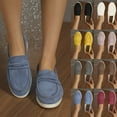 thumbnail image 1 of Women’s Casual Summer Loafers Flat Shoes Lightweight Slip-On Comfortable Suede Round Toe Design for Daily Wear and Outdoor Activities, 1 of 10