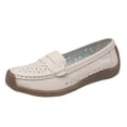 thumbnail image 1 of Women's Casual Summer Loafers Lightweight Non-Slip Slip-On Shoes Breathable Comfort Fit for Outdoor Indoor Leisure Activities Beige,36, 1 of 3