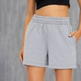 thumbnail image 1 of Women's Casual Summer Shorts Elastic High Waist Drawstring Comfortable Running Athletic Shorts with Pockets, 1 of 3