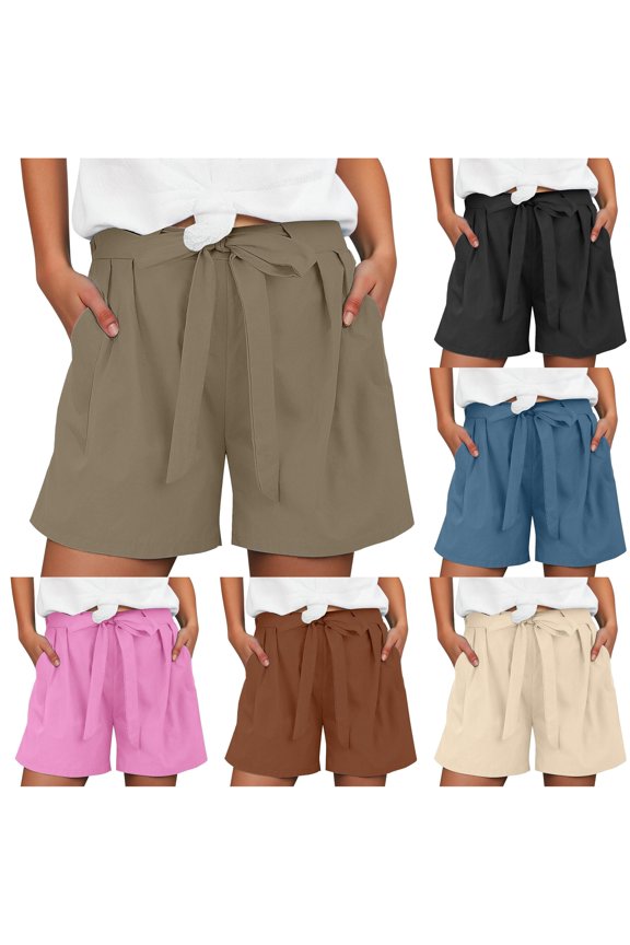 Women's Casual Summer Shorts With Tie Detail Comfortable Everyday Wear Short Pants For Women Comfy Trousers Pants for Women