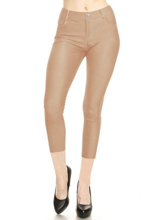 new moa collection women's solid/printed basic slim fitted capri formal  casual pants / made in usa