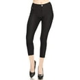 thumbnail image 1 of Women's Casual Super Stretch Comfy Denim with Pocket Jean Capri Jeggings Pants, 1 of 3