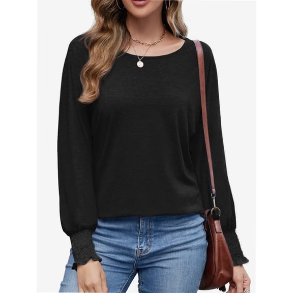 Women's Casual Tops Loog Sleeve Loose Blouses T Shirts