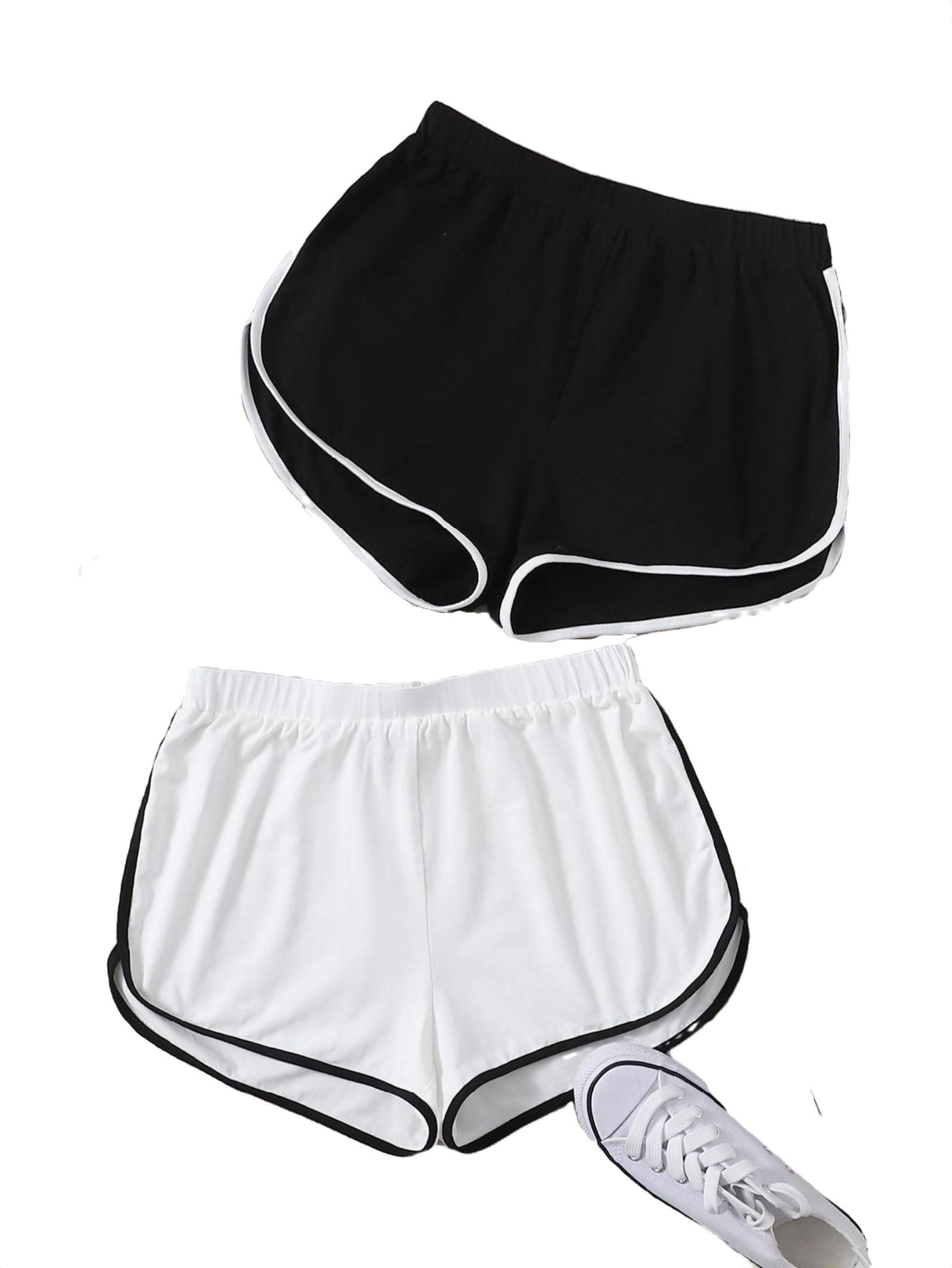 Black and white sales track shorts