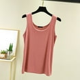 thumbnail image 1 of Women's Casual U Neck Camisole Tank Top For Home Comfort And Daily Wear Soft Stretchy Breathable Basic Layering Piece Satin Camisole for Women Lacy Top Top Pack Women Bra Tops for Women with Support, 1 of 8