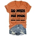 thumbnail image 1 of Women's Casual V Neck Letter Print Tee Short Sleeve Comfortable Soft Breathable T-Shirt Stylish Top For Everyday Wear, 1 of 1
