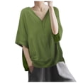 thumbnail image 1 of Women's Casual V Neck T-Shirt Soft Comfortable Loose Fit Fashion Top for Everyday Wear, 1 of 2