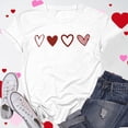 thumbnail image 1 of Women's Casual Valentine's Heart Print Letter Round Neck Short Sleeve T Shirt Workout Shirt Athletic T Shirt Women Synthetic Long Sleeve Shirt Women Shirts for Women Long Sleeve Long Sleeve Woman, 1 of 3