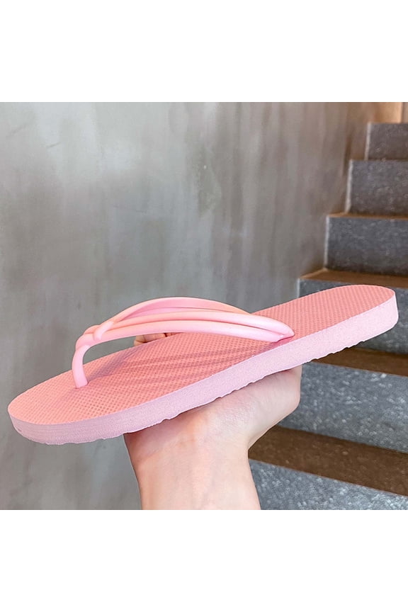 Women's Casual Versatile Flat Sandals, Open Toe, Soft EVA Sole, Cushioned Support, Non-Slip Rubber Outsole, Breathable, Indoor and Outdoor Use, Easy Slip-On Pink