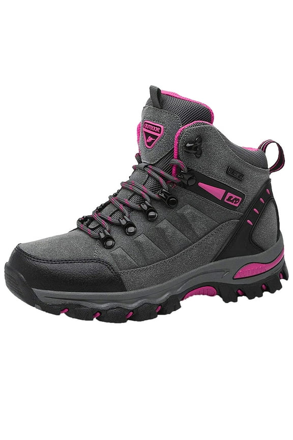 Women's Casual Walking Running Sport Shoes Waterproof Non-Slip Trail Backpacking Outdoor Hiking Shoes Women's Lace-Up Hiking Boots Comfortable Non-Slip Mid-Cut Hiking Boots