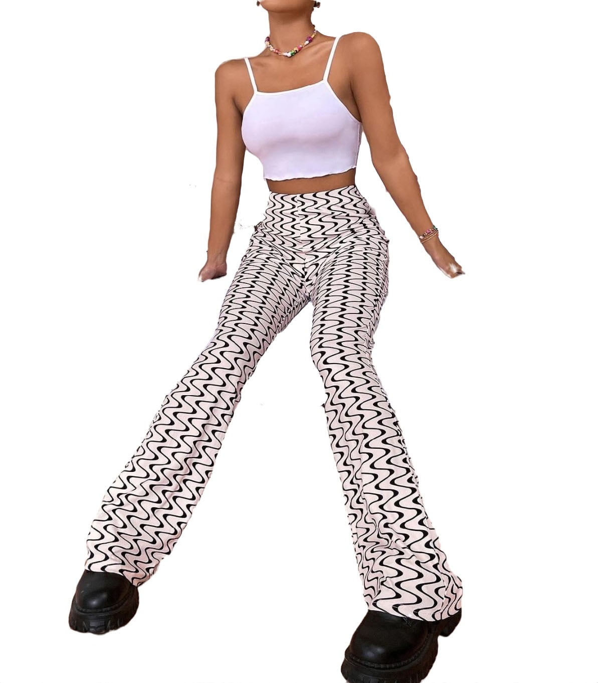 Wavy Lines Pants Set by Lisa Rene | Pants set, Stylish skirts, Clothes