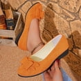 thumbnail image 1 of Women's Casual Wedge Heel Shoes with Bowknot, Round Toe Flats, Spring & Summer Large Size Comfortable Fashion Orange, 1 of 9