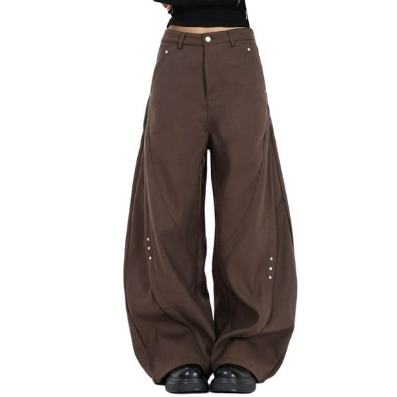Women's Casual Wide Leg Pants Comfortable Everyday Basic Pure Color Trousers Versatile for All Seasons with Loose Fit plus Size Yoga Pants with Pockets for Women Women Pants Jumpsuits Casual