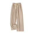thumbnail image 1 of Women's Casual Wide Leg Pants High Waist Casual Drawstring Striped Loose Solid Color Fashion Long Pants, 1 of 3