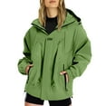 thumbnail image 1 of Women's Casual Windproof Jacket Lightweight Outerwear For Outdoor Walking Travel Comfortable Loose Fit, 1 of 8