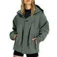 thumbnail image 1 of Women's Casual Windproof Jacket Lightweight Outerwear For Outdoor Walking Travel Comfortable Loose Fit, 1 of 8