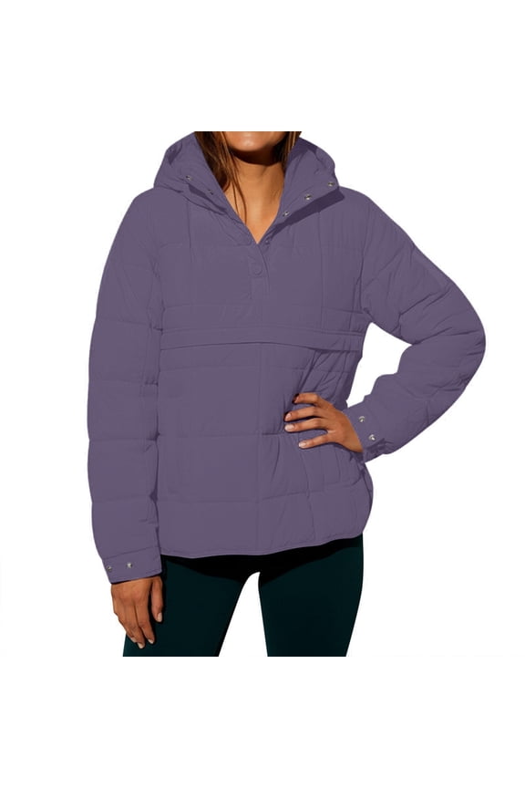 Women's Casual Winter Short Padded Jacket Outerwear Fashion Hooded Coat for Daily Wear