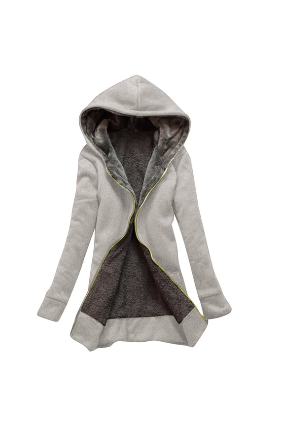 Women's Casual Winter Warm Lined Zip Up Hooded Jacket Coat for Outdoor Comfort
