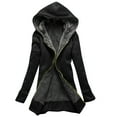 thumbnail image 1 of Women's Casual Winter Warm Lined Zip Up Hooded Jacket Coat for Outdoor Comfort, 1 of 3