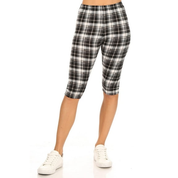 Women's Casual Workout Comfy Stretch Elastic Waist Burmuda Leggings Short Pant