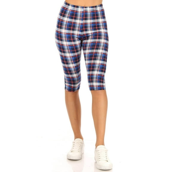 Women's Casual Workout Comfy Stretch Elastic Waist Burmuda Leggings Short Pant