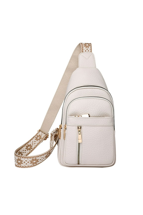 Women's Casual Zipper Waist Pack Sling Bag For Women Men Crossbody Shoulder Chest Bag With Guitar Strap Tote Blet Bags Backpack Waist Pack