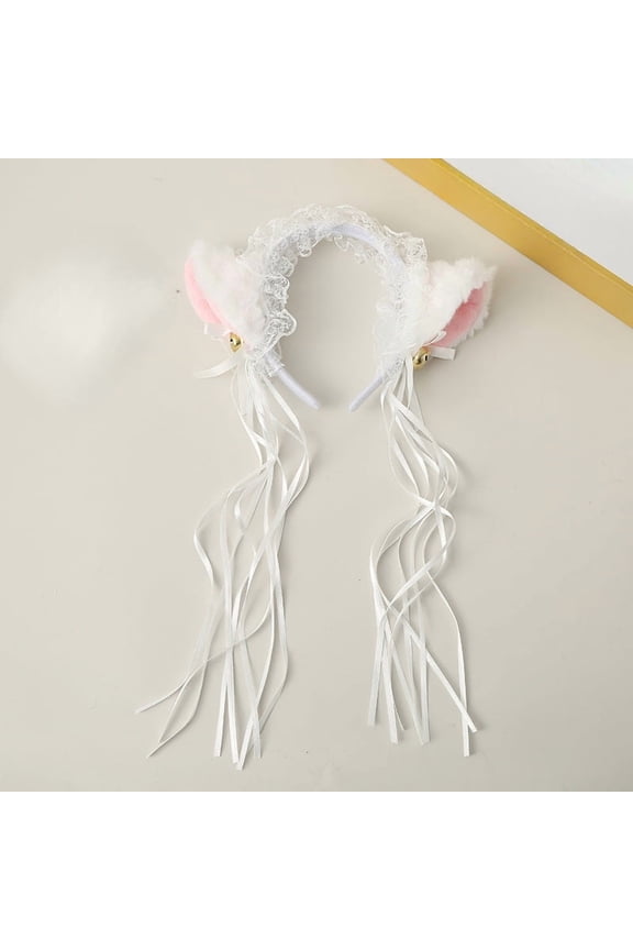 Women's Cat Ear Headband Lace Edge Headband Sexy Cat Ear Makeup Hair Accessory Christmas Gift Party Costume